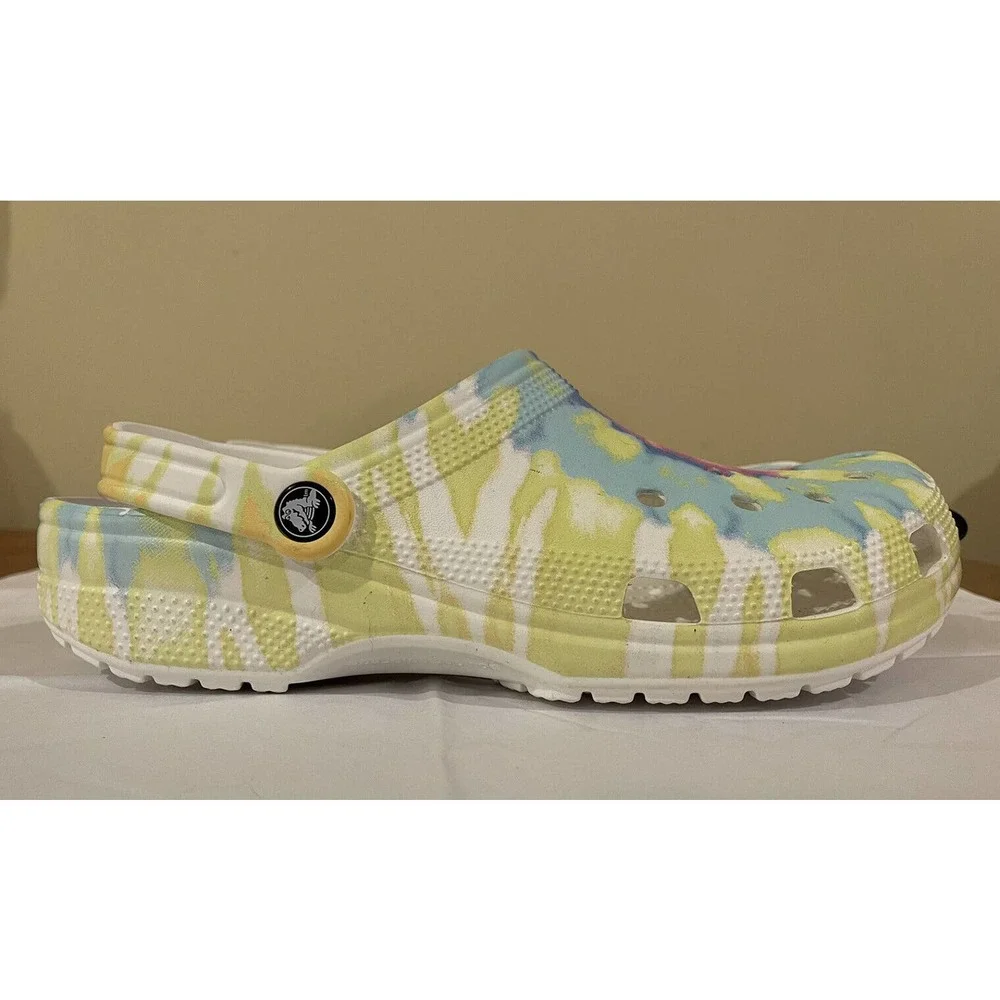 NWT CROCS Classic Tie-Dye Graphic Clogs Size Mens 10 Womens 12 Multicolor New - Picture 10 of 11